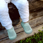 MiniWalk Chaussures à enfiler en vert sauge moucheté