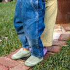 MiniWalk Chaussures à enfiler en vert sauge moucheté