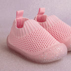 MiniWalk Chaussures à enfiler roses à paillettes