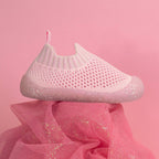 MiniWalk Chaussures à enfiler roses à paillettes