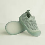MiniWalk Chaussures à enfiler en vert sauge moucheté