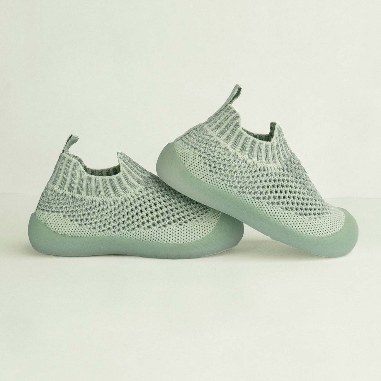 MiniWalk Chaussures à enfiler en vert sauge moucheté