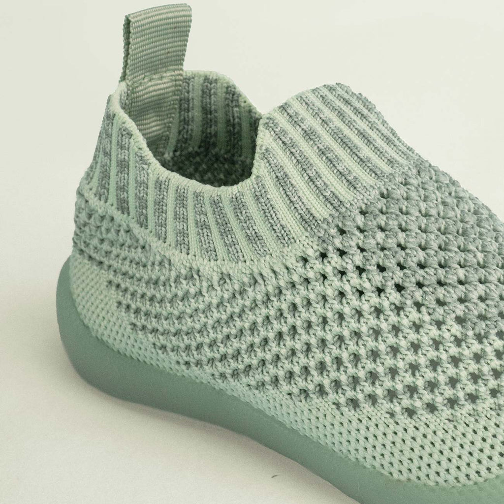 MiniWalk Chaussures à enfiler en vert sauge moucheté
