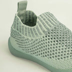 MiniWalk Chaussures à enfiler en vert sauge moucheté