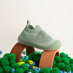 MiniWalk Chaussures à enfiler en vert sauge moucheté