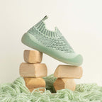 MiniWalk Chaussures à enfiler en vert sauge moucheté