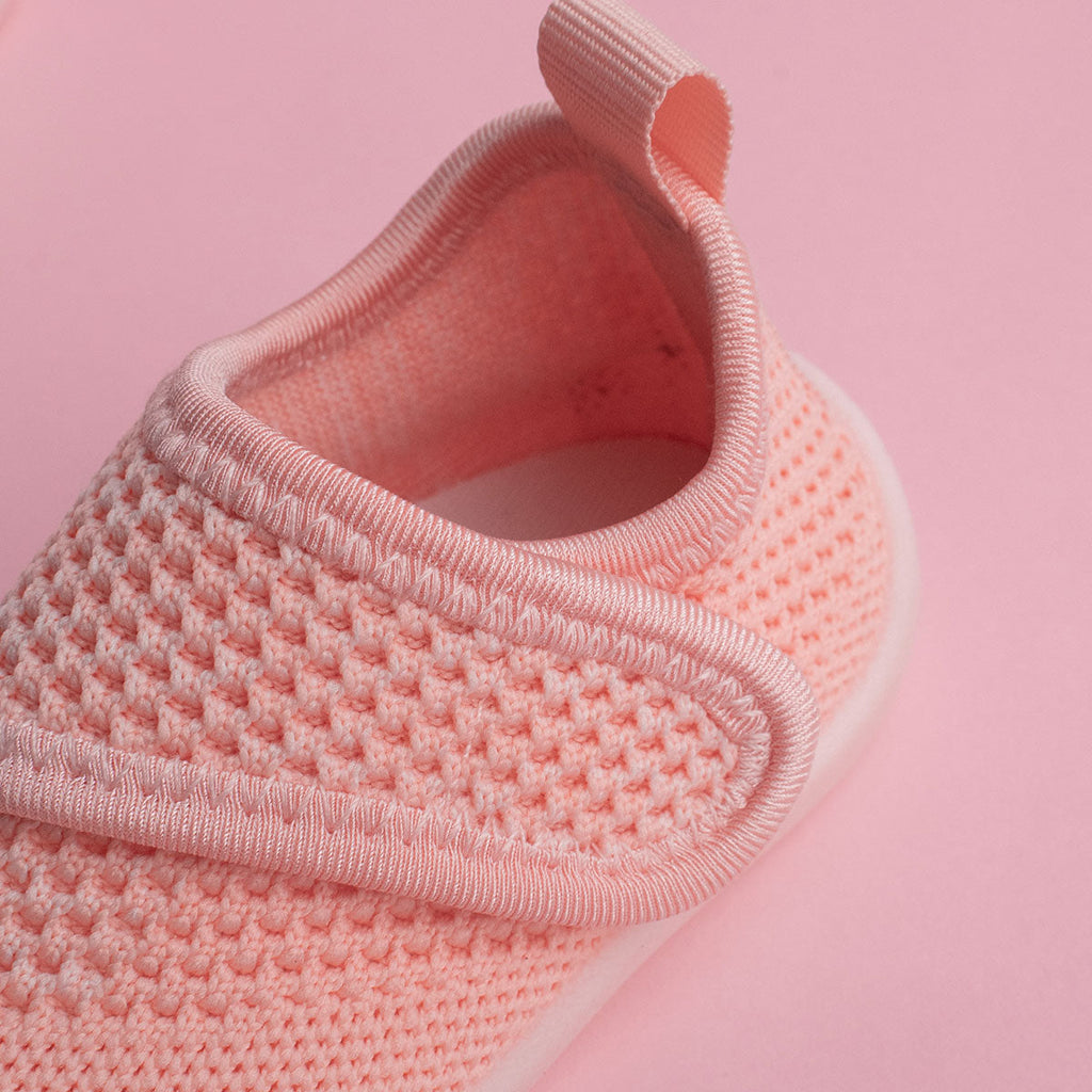 MiniWalk Velcro rose - Fermeture facile, chaussures adorables pour enfants