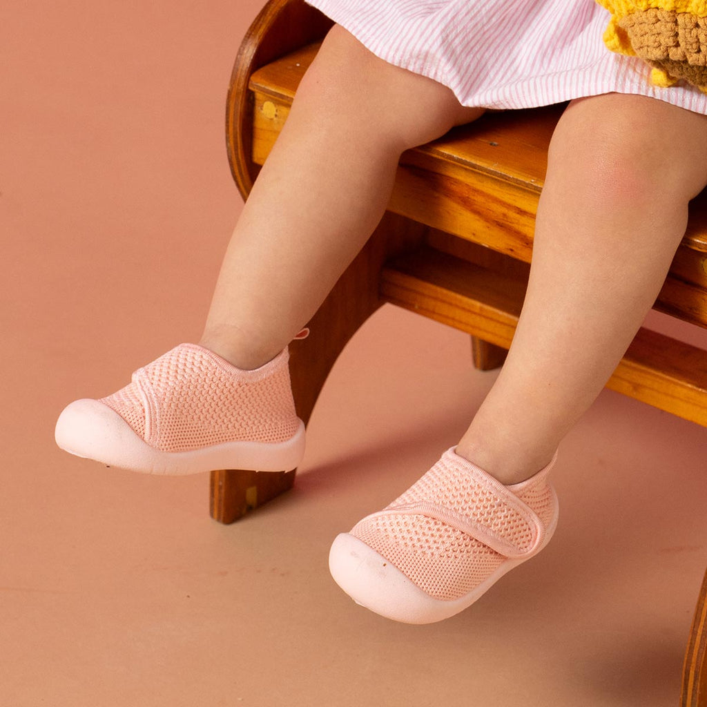 MiniWalk Velcro rose - Fermeture facile, chaussures adorables pour enfants